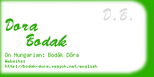 dora bodak business card